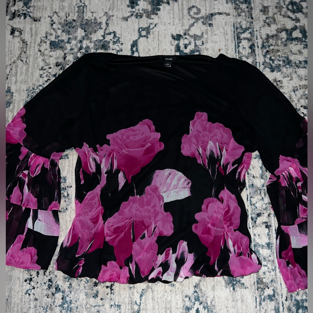 Alfani Elegant Floral Top